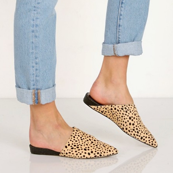 Dolce Vita Shoes - Dolce Vita EKKO Leopard Calf Hair Pointed Toe Flat
